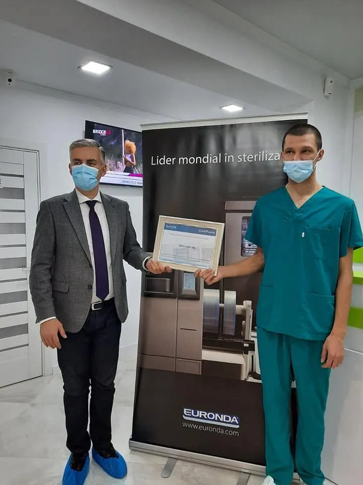 Înmânarea certificatului Euronda pentru sterilizare clasa B